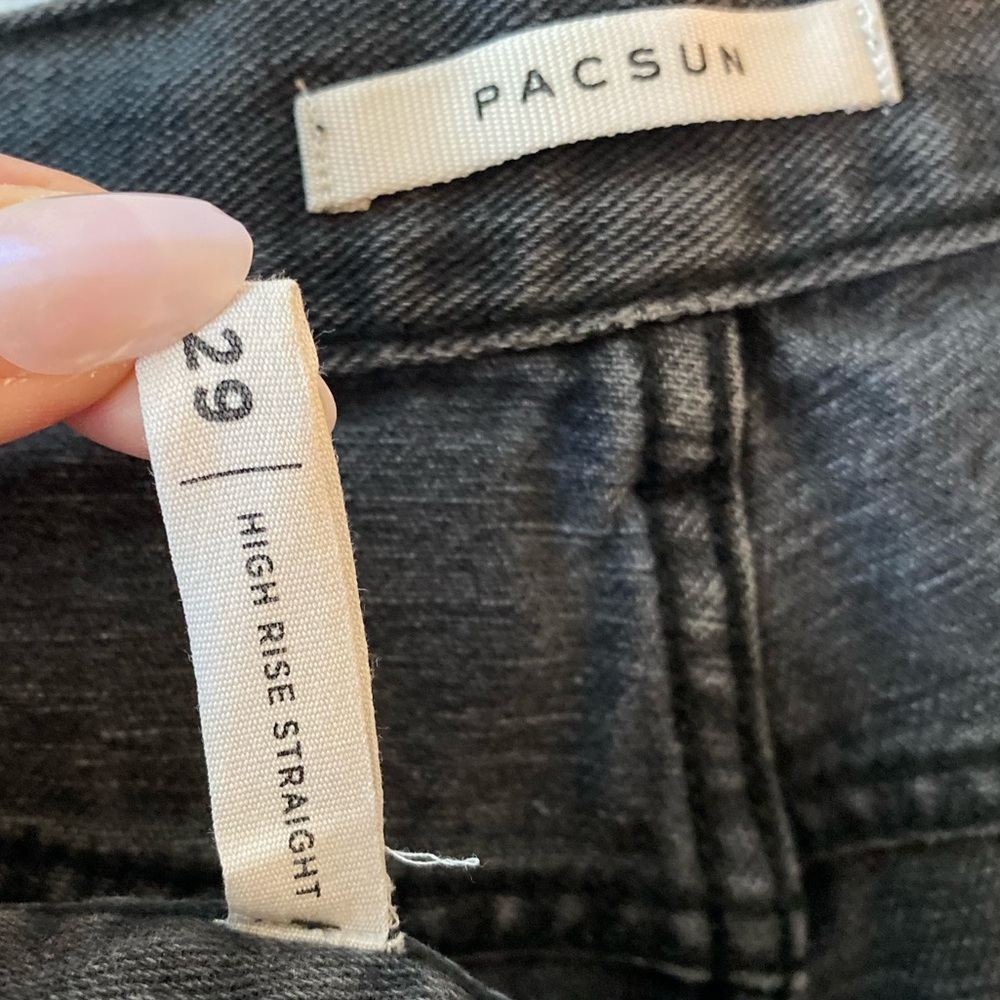 PACSUN HI RISE STRAIGHT JEANS - Picture 5 of 7
